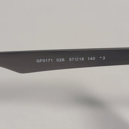 Guess GF0171 02B Rectangular Sunglasses Gunmetal Matte Black Smoke Gradient Lens