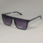 Guess Flat Top Square Sunglasses Matte Black Gunmetal Smoke Lens GF0176 02B